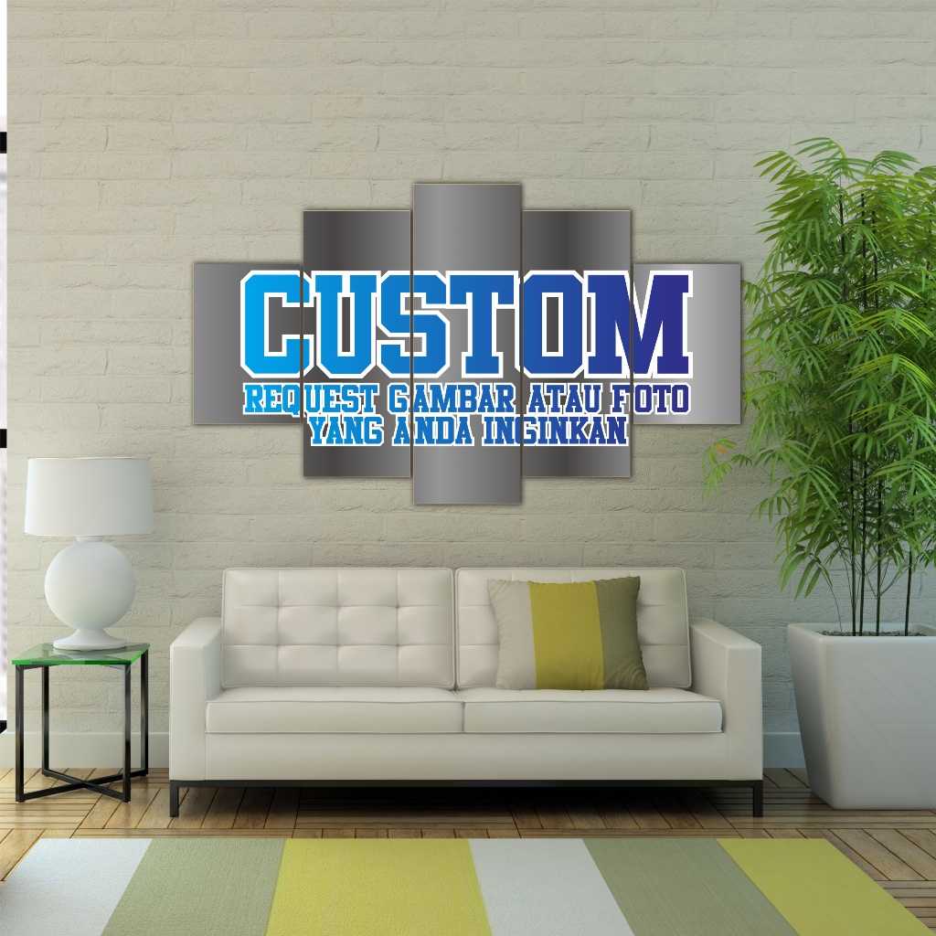 ROKUGAN Dekorasi Hiasan Dinding Custom / Foto / Logo / Pemandangan / Artis - KANVAS