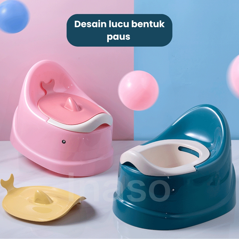 RJ9 INASO Baby Potty Training Pispot Anak Pispot BAB Dudukan Toilet Portable Pispot HSB716