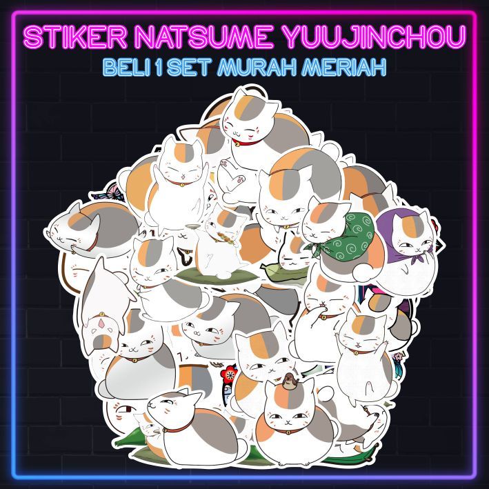 

[1 Pack isi 50 pcs] Stiker Natsume Yuujinchou (Natsume's Book of Friends) Anime - ddu-du sticker