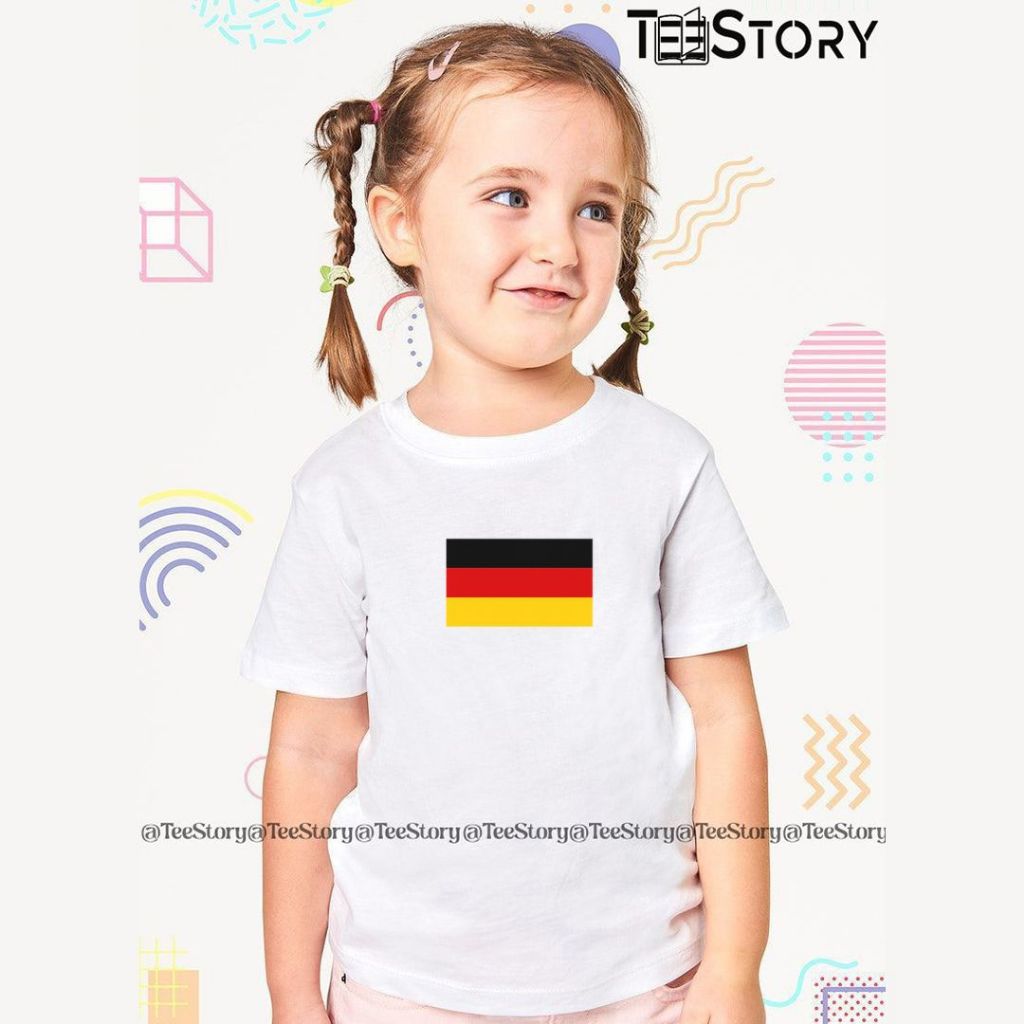 GERMANY KIDS FLAG JERMAN KAOS ATASAN BAJU T-SHIRT FASHION ANAK PEREMPUAN LAKI-LAKI COWOK CEWEK KATUN