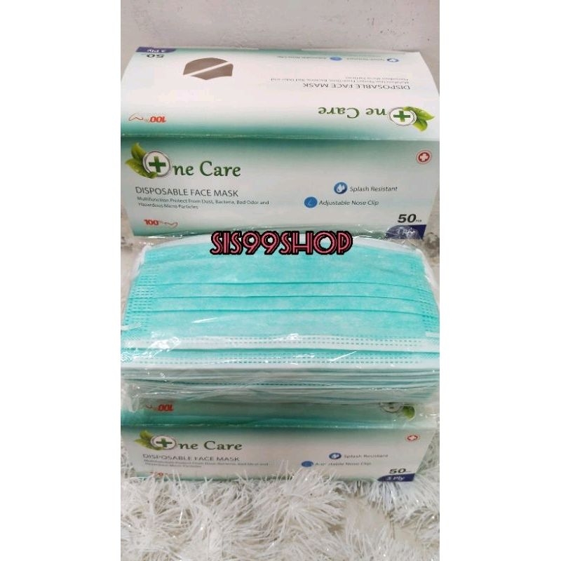 Masker Earloop 3Ply One Care 50pcs