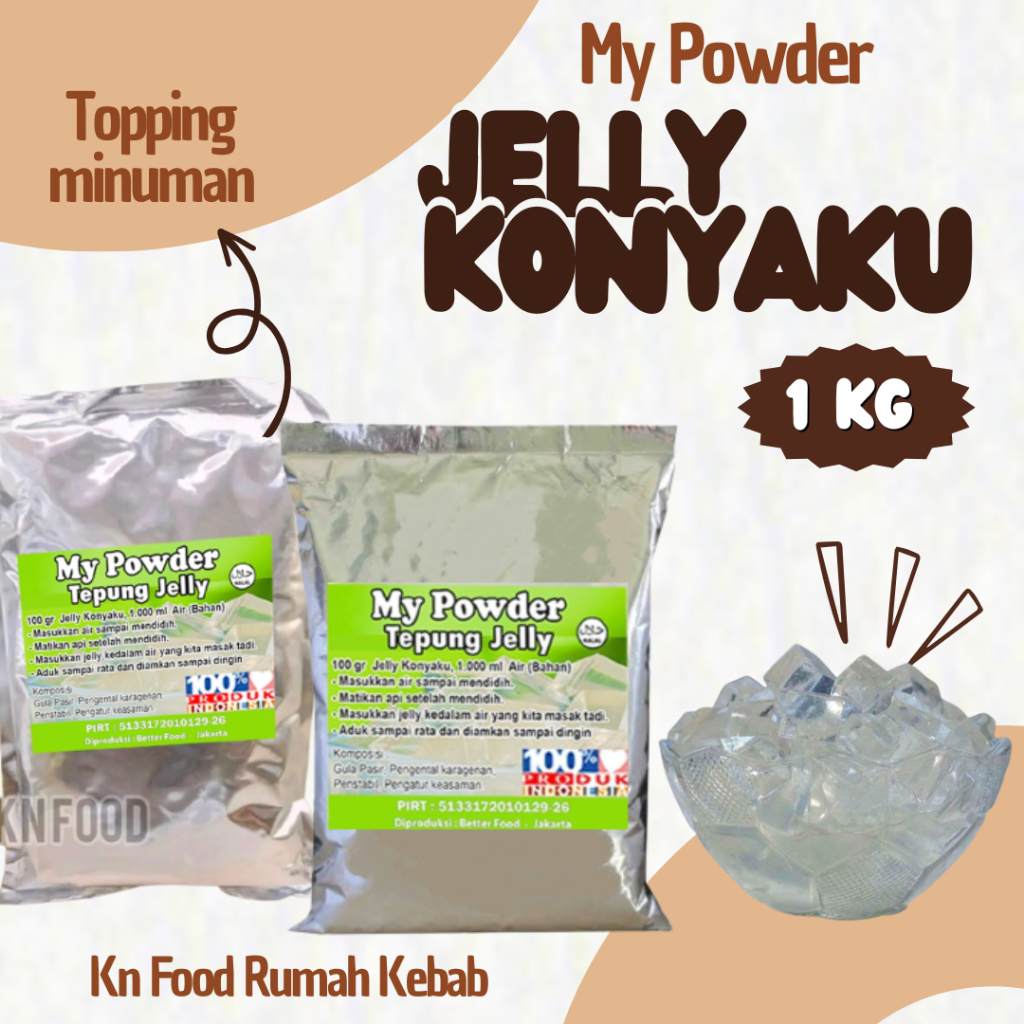 

Bubuk Powder Jelly Konyaku 1000 Gram.