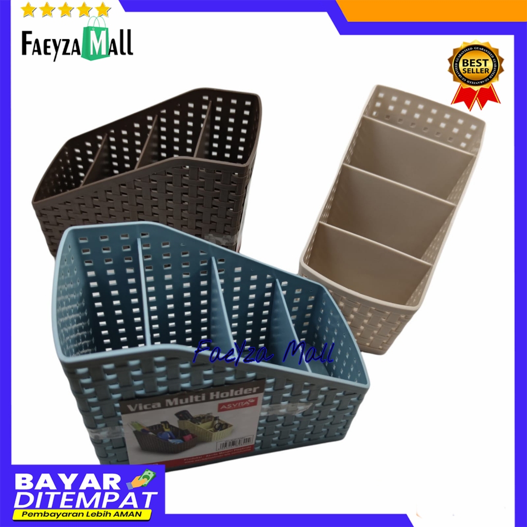 

⭐⭐⭐⭐⭐TERMURAH !! Tempat Perlengkapan Vica 301 Asvita / Tempat Pensil 3 Sekat / Tempat ATK / Tempat Serbaguna / Kotak Pensil By FAEYZA MALL