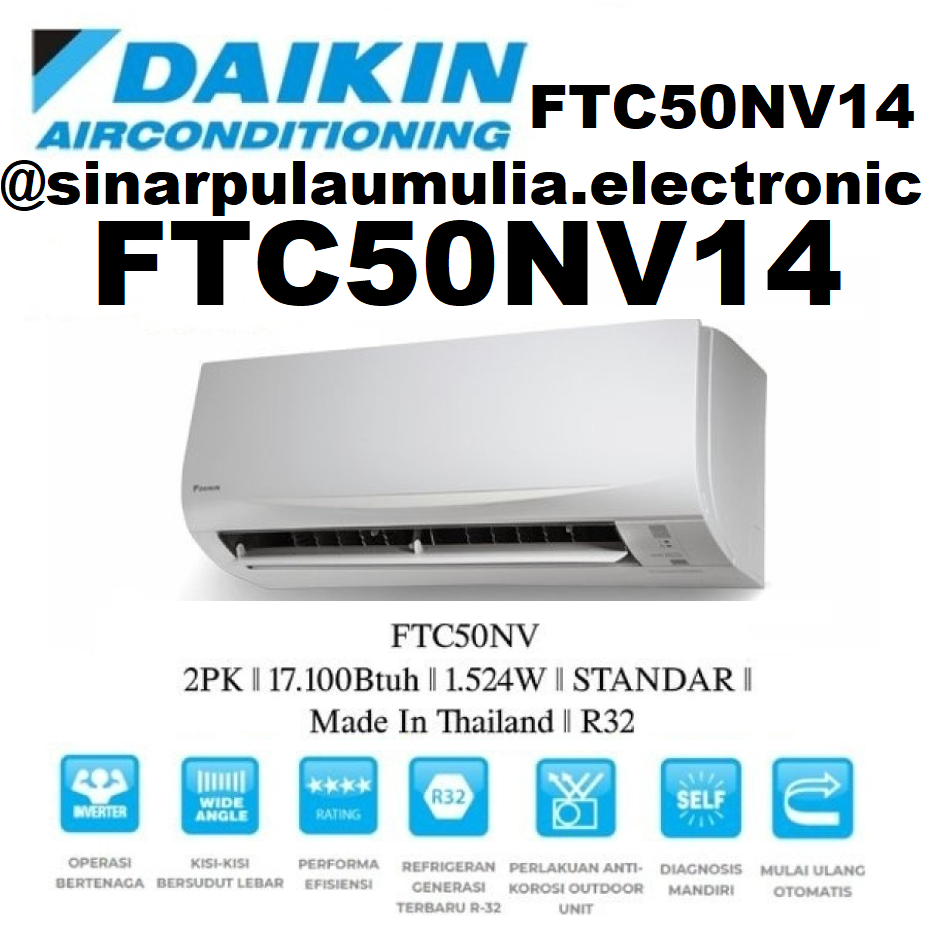 Daikin AC Standard Split 2 PK Thailand - FTC50NV14 / FTC 50 NV 14 / FTC 50NV 14 / FTC 50NV14 / FTC50