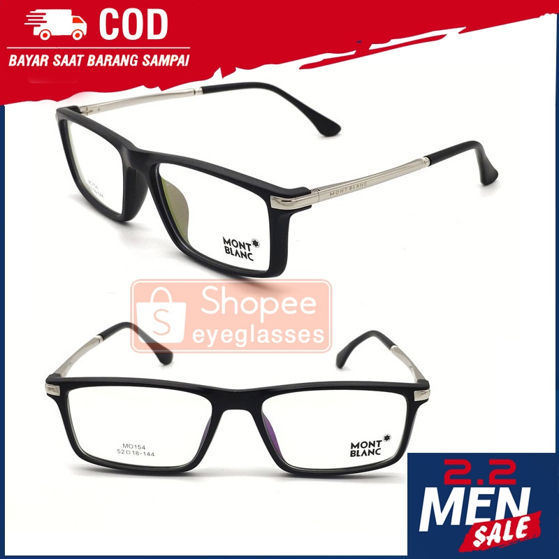 Frame Kacamata MONTBLANC PRIA MB 0154 Kotak Smart Sporty