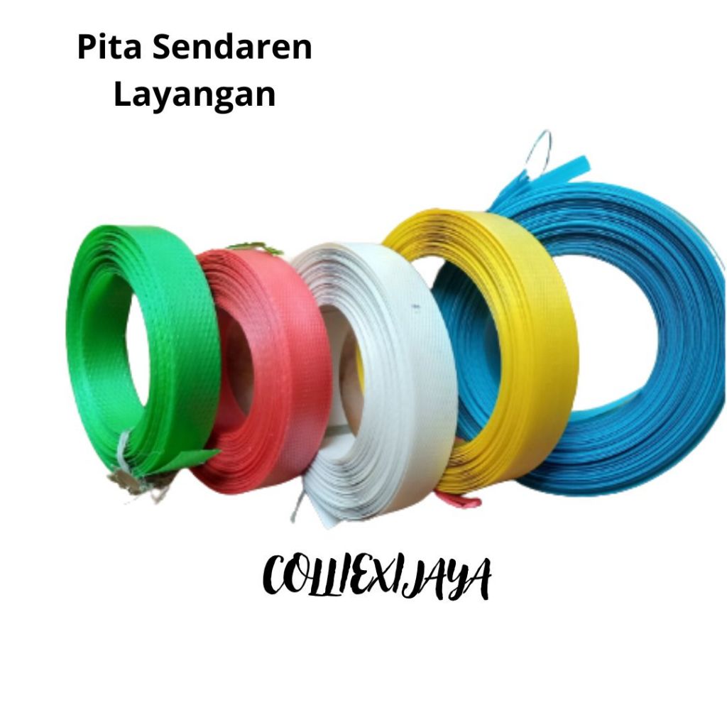 TERBAIK ✔ Pita Sendaren Sawangan Layangan / Pita Guagan / Pita Tali Peti / straping tipis dan tebal 