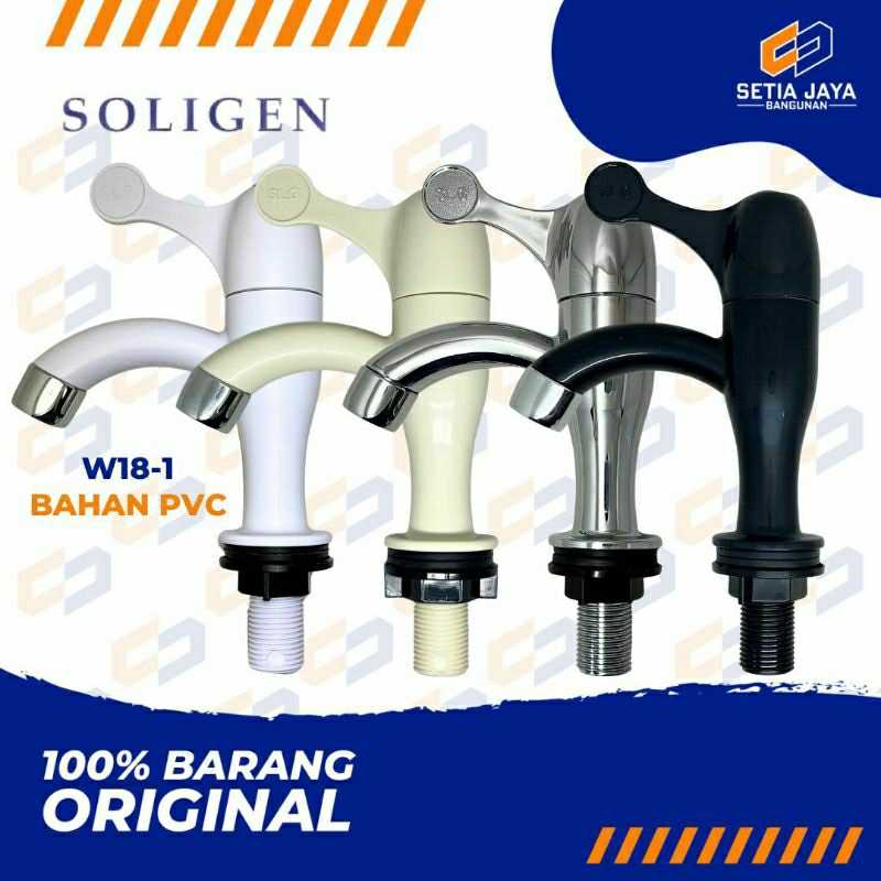 Kran / Keran Air / Wastafel / Cuci Tangan PVC / Plastik Soligen W18-1