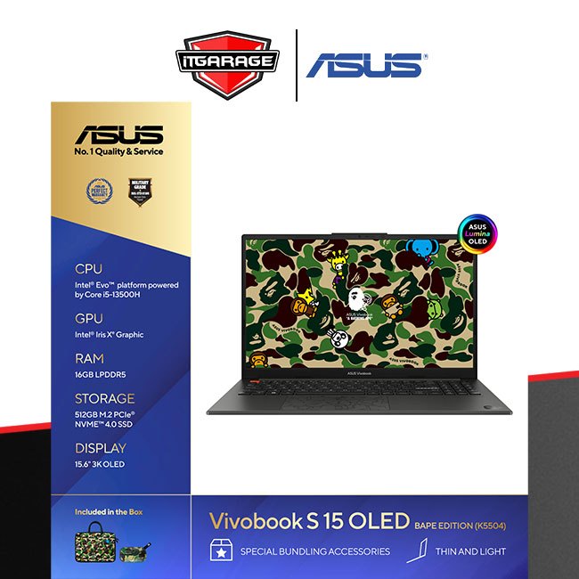 Asus Vivobook S15 OLED K5504VA-OLEDS551|i5-13600H/16G/512G/IrisXe