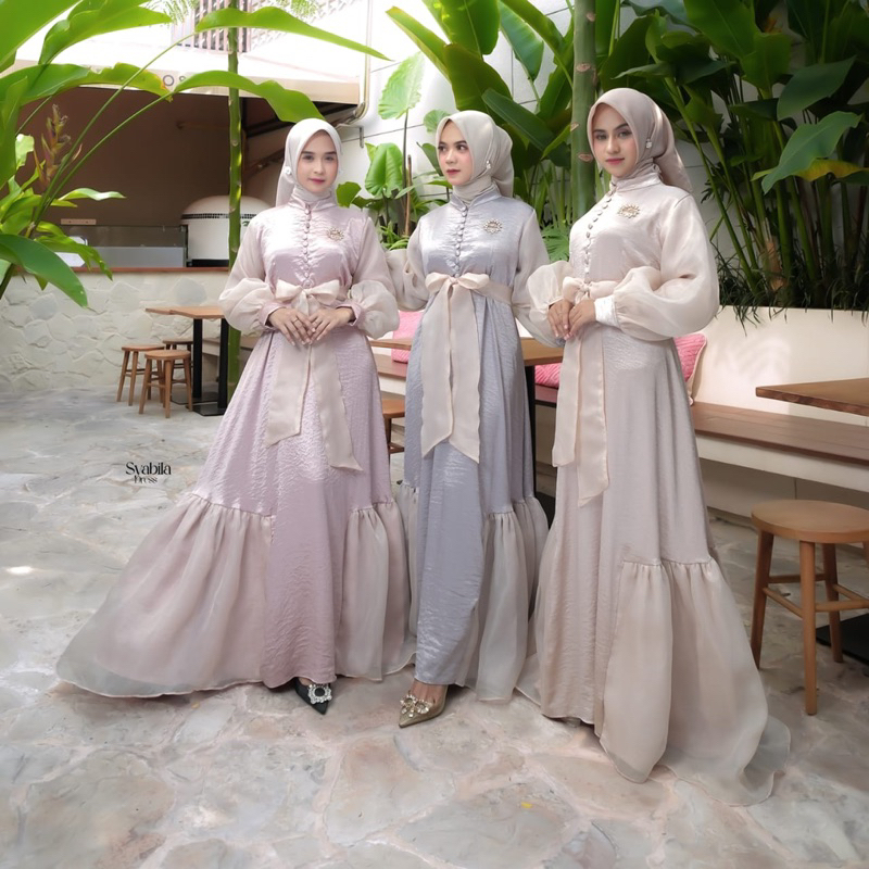 SYABIL DRESS Fress Bross Seqaa Official || Dress muslim wanita || baju kondangan mewah || baju wanit