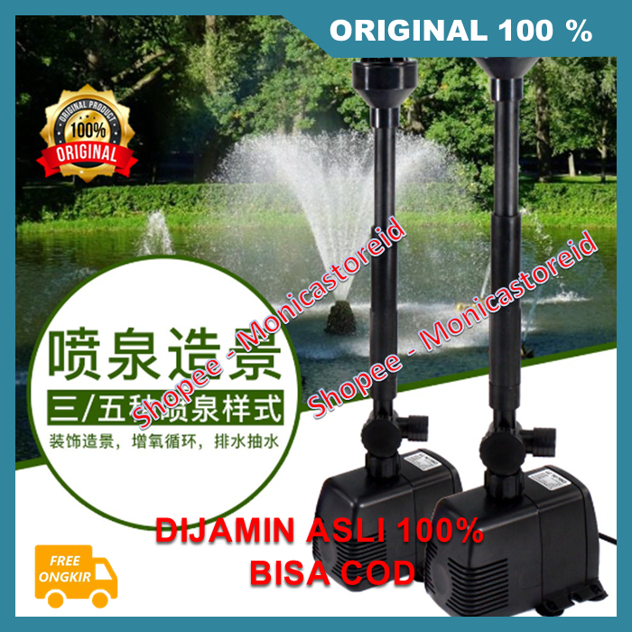 Pompa Air Mancur Kolam Mesin Pompa Air Mancur Kolam Ikan 3 Model Kepala Air Mancur 100% ORIGINAL