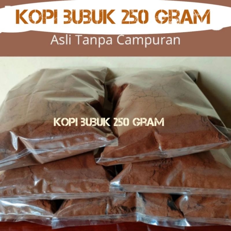 

Kopi Bubuk Robusta 250 gram Kemasan Plastik PP