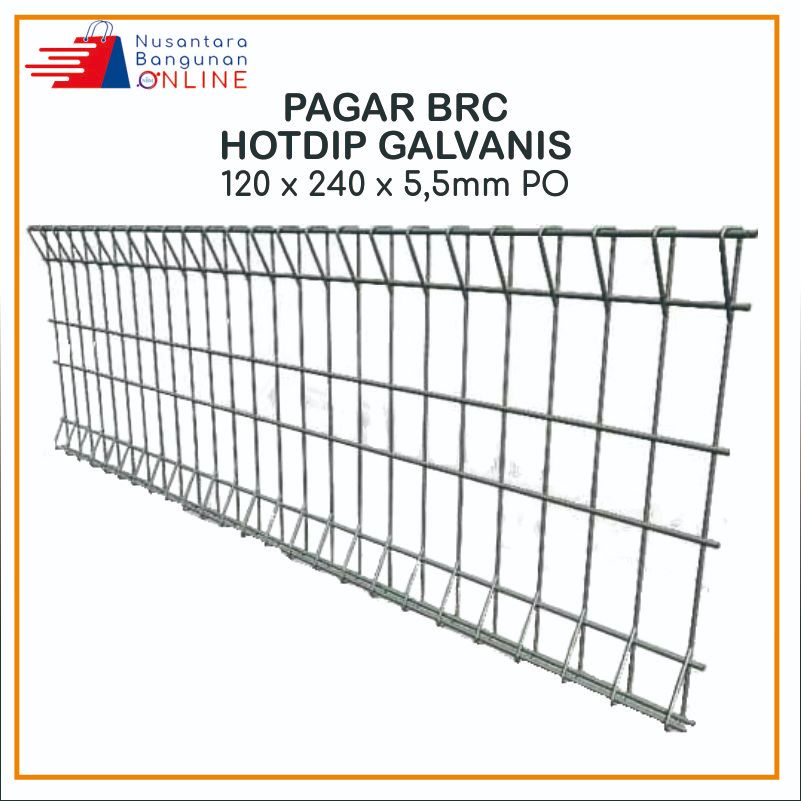 Pagar BRC Hotdip Galvanis 120 x 240 x 5,5mm PO