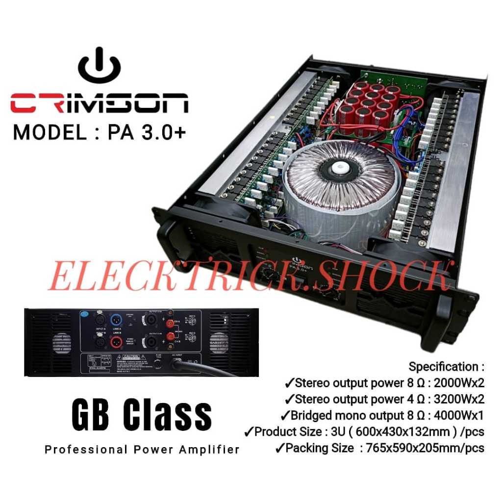 POWER AMPLIFIER CRIMSON PA 3.0+/ PA3.0+/ PA-3.0 + ORIGINAL PRODUCT