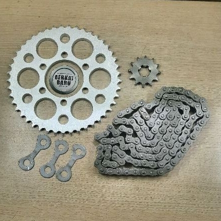 Ger Gear Depan Belakang SET Yamaha DT100 DT100X + Klem Ger Belakang