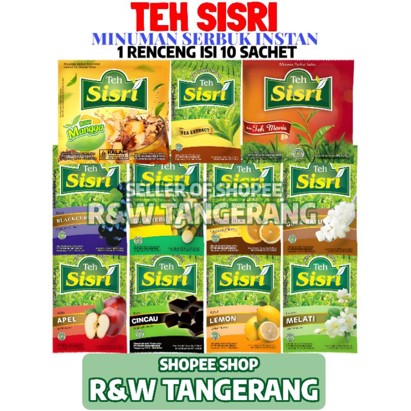 

Minuman Teh Sisri Serbuk 1 Renceng Isi 10 Sachet