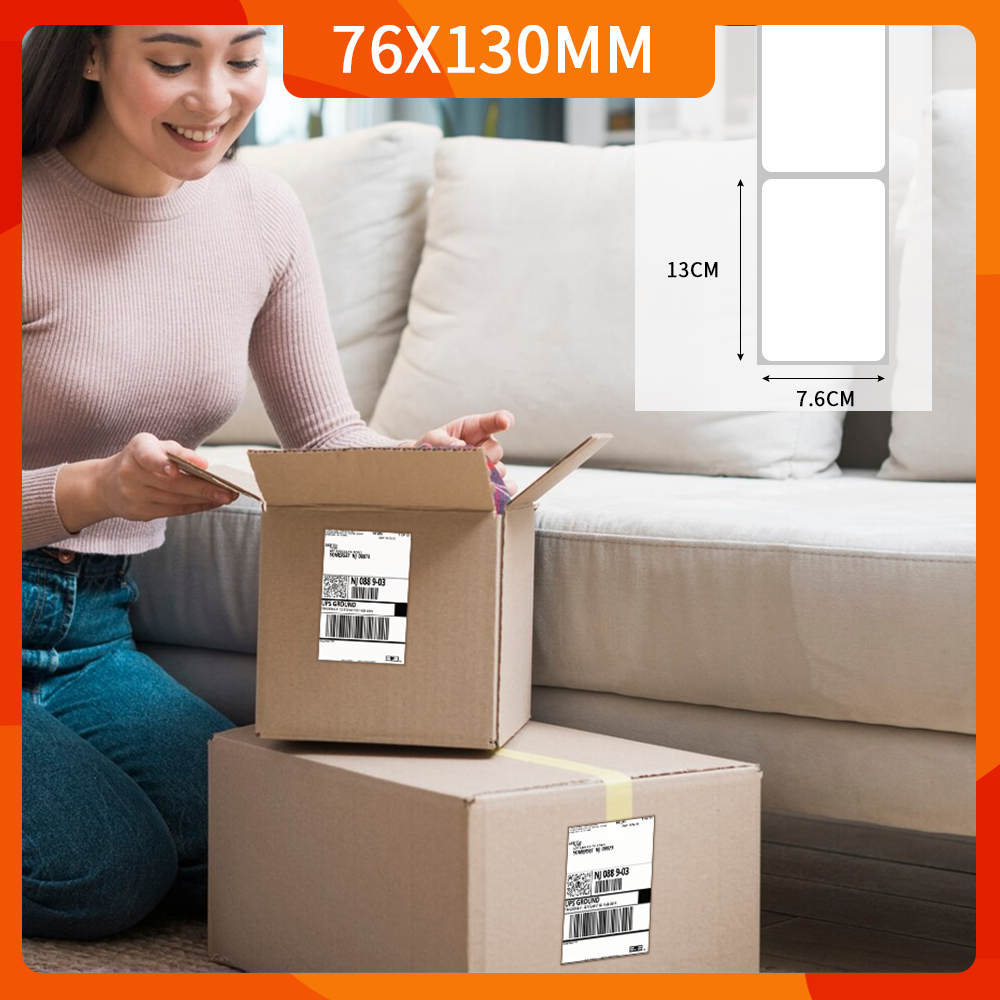 

Kertas Thermal 76x130mm 78*100mm Resi Label thermal sticker A8 RB6