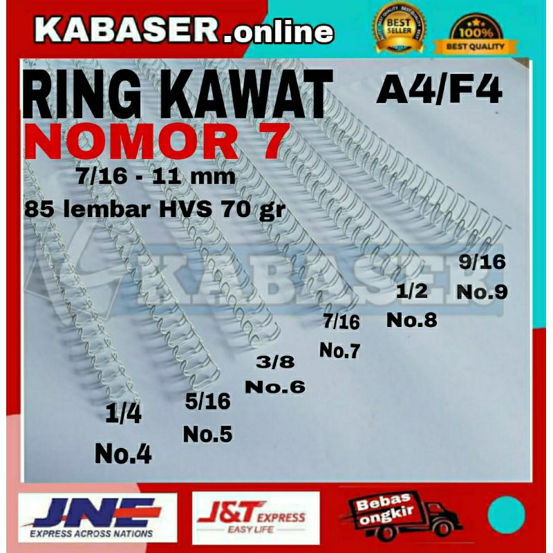 

Spiral Kawat jilid No 7. ECERAN 7/16 - 11 mm Murah