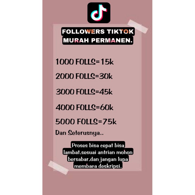 FOLLOWERS TIKTOK PERMANEN