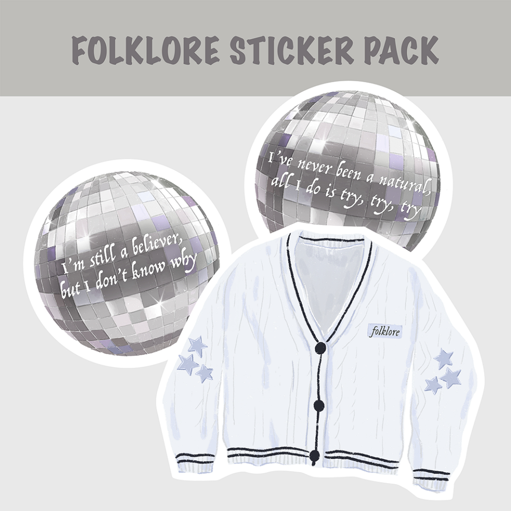 

Sticker Taylor Swift folklore cardigan mirrorball