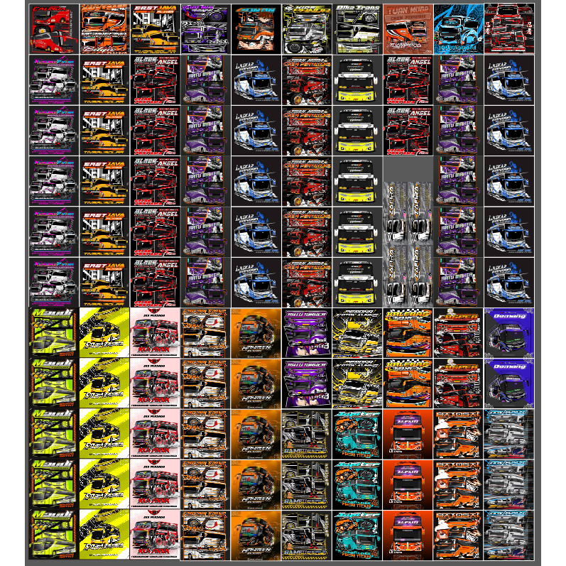 

Print Stiker Bus Telolet Basuri Meteran Laminasi