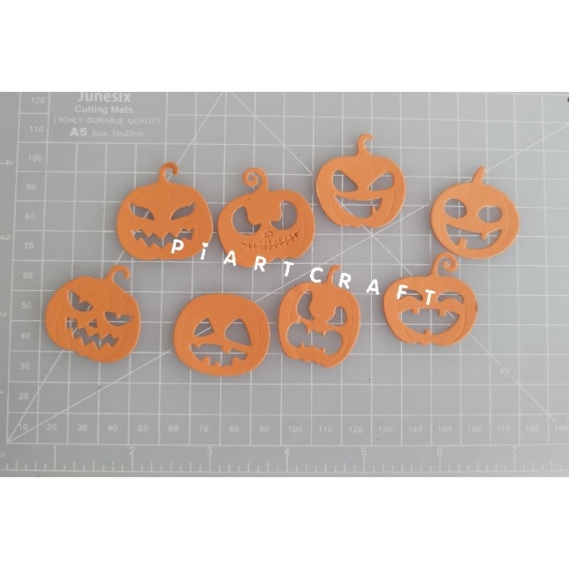 

seri HALLOWEEN (8) Pumpkin (isi 8 pcs)- Dies cut / cut dies DIY scrapbook / vintage journal / album / diary