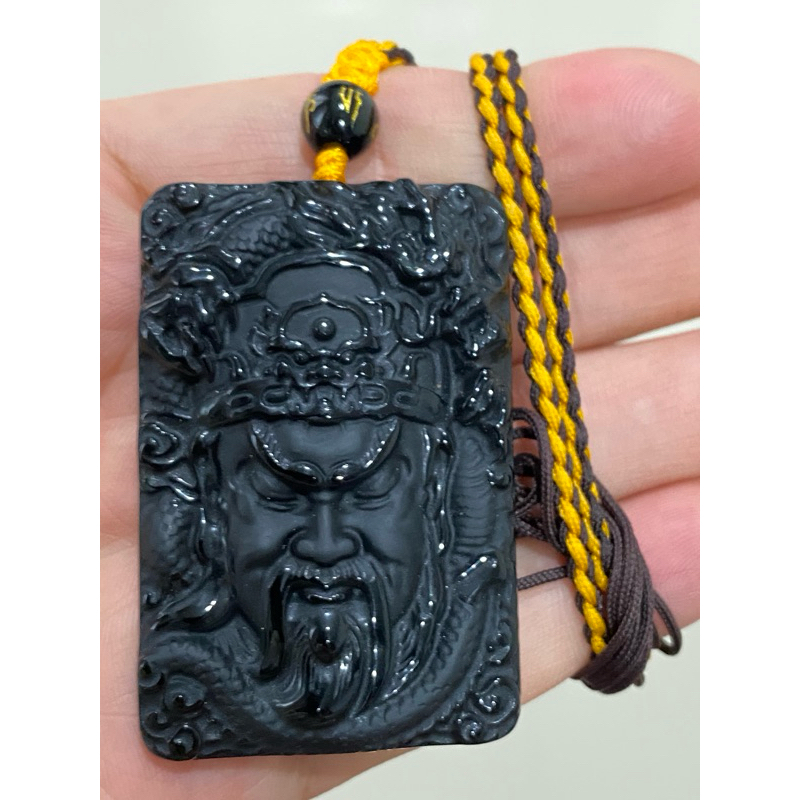 Kalung Batu Ukir Kwan Kong