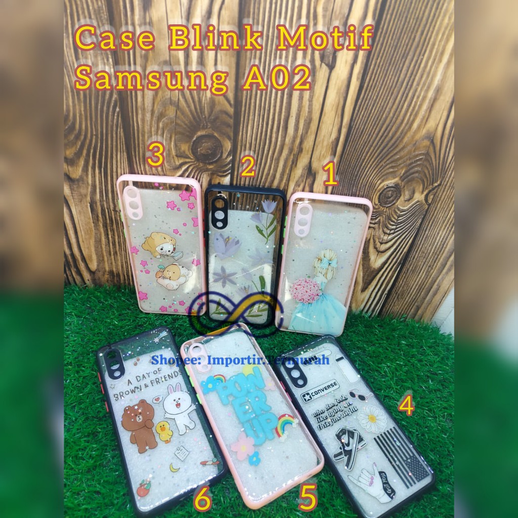 CASE MOTIF SAMSUNG A02 MOTIF LV GAMBAR KOREA SILICON PREMIUM BLINK