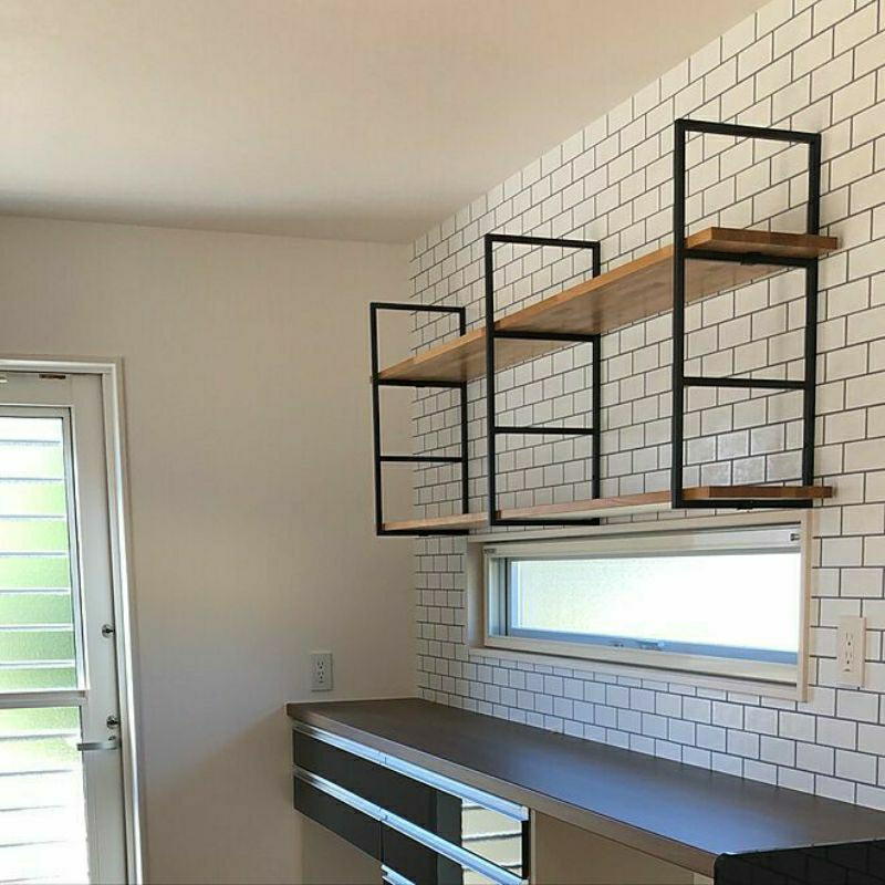 Rak dinding siku penyangga 3susun Besi hollow