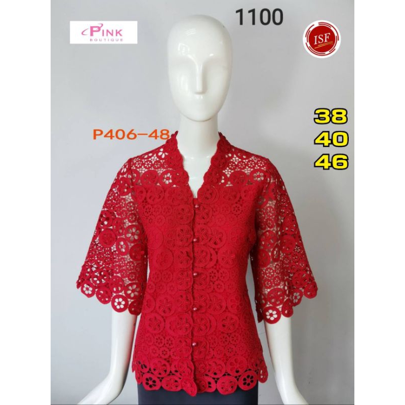 Blouse Wanita Pink Boutique Kebaya Jadi P406-48 Bangkok | Kancing Depan