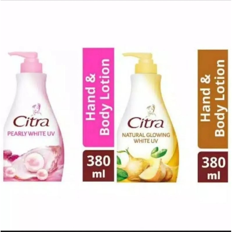 Citra Hand & body lotion pearly white 380ml/ citra Hand body lotion bengkoang 380ml