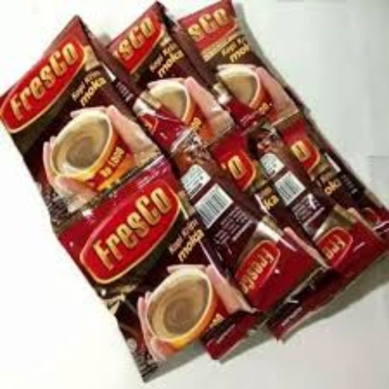 

kopi Fresco moka perenceng isi 10 + 2 sachet X 28gr