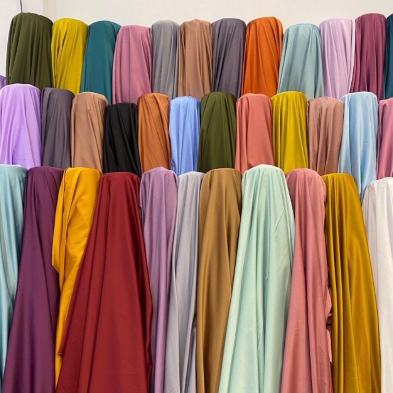 PUSAT TEXTILE - Bahan Kain Polosan Maxmara || Bahan Kebaya,Gamis,Dress || Bahan Pakaian Wanita
