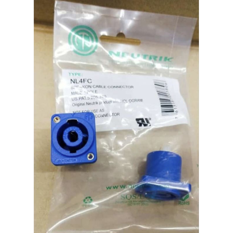 SOCKET SPEAKON SOKET SPIKON NEUTRIK Biru NL4FC