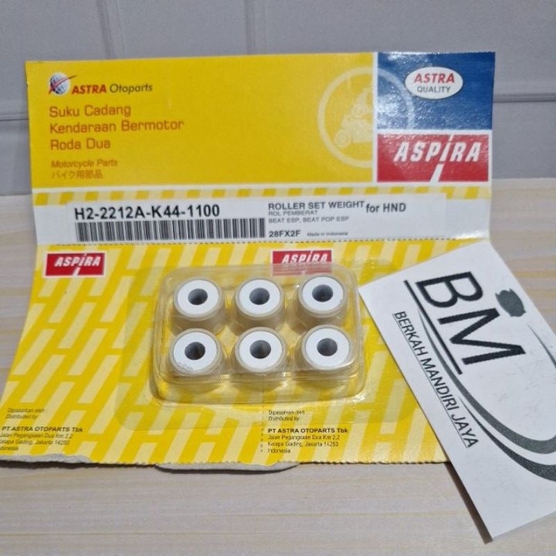 H2-2212A-K44-1100 ROLLER SET WEIGHT ROLLER BEAT ESP / BEAT POP ESP ( 15 GRAM ) ASLI ASPIRA