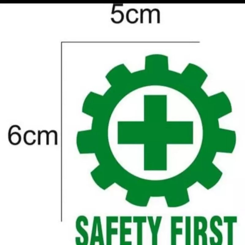 sticker cutting logo safety first 20pcs