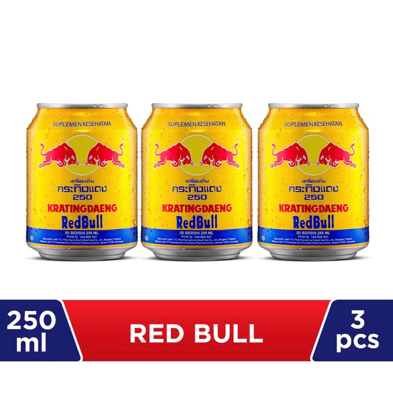 Redbull Minuman Energi 3 kaleng (@250ml)