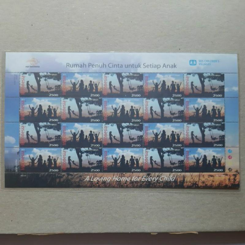 

Perangko Indonesia 2013 Rumah penuh cinta setiap anak sheet 20 prangko