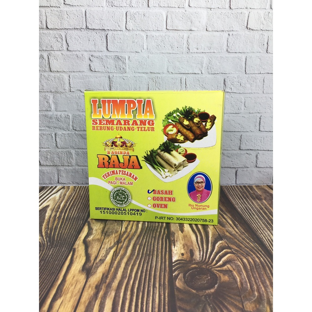 

Lumpia Basah Baginda Raja Asli Khas Ungaran Semarang Makanan Instant Frozen Kemasan Box Isi 5