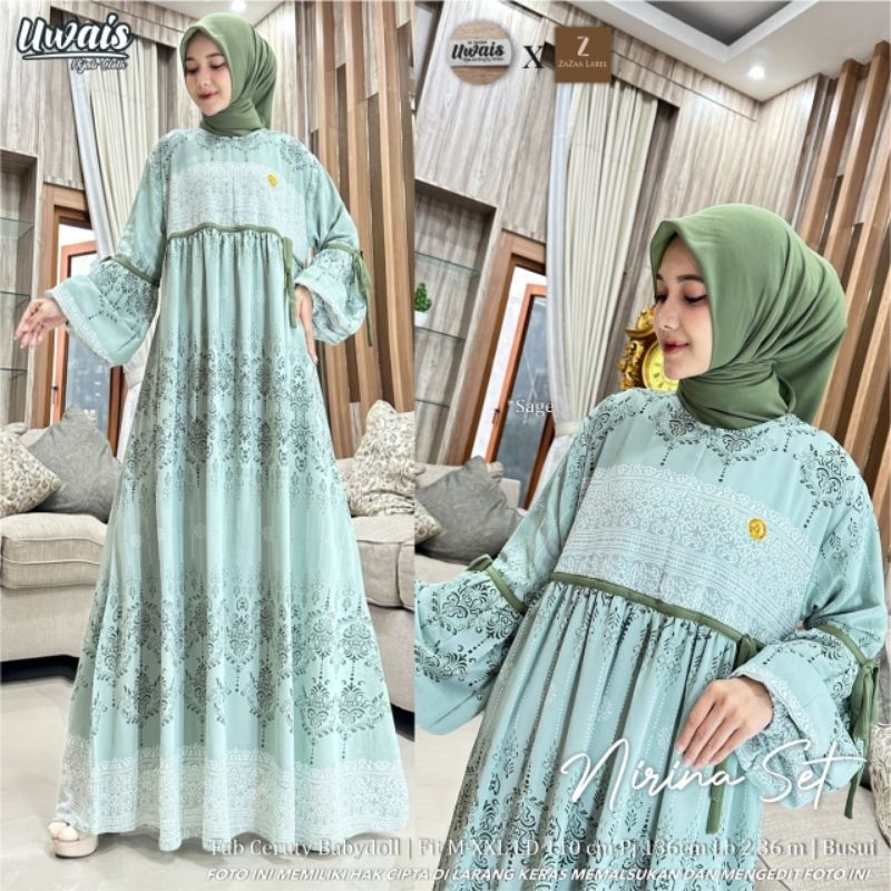 Uwais Nirina Set Gamis Set Jilbab Nirina Dress Set Original By Uwais