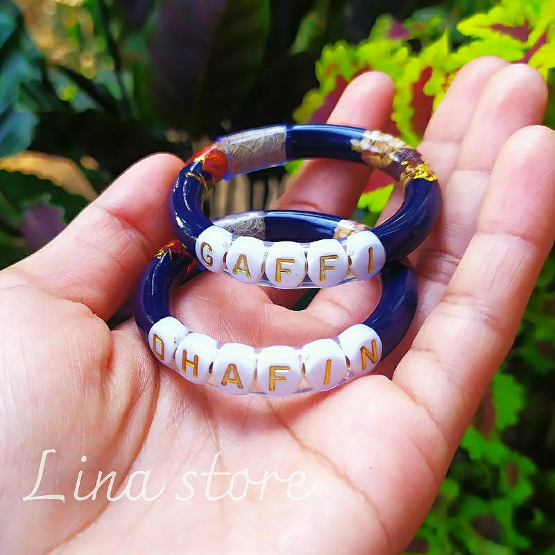 GELANG SAWAN CUSTOM NAMA GELANG BAYI NAMA GELANG SAWAN KARIANGO LAKI-LAKI&PEREMPUAN gelang sawanan b