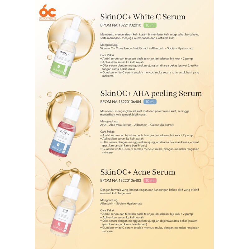 SERUM GLOWING | SERUM PENGHILANG FLEK | SERUM PEMUTIH WAJAH | SERUM BPOM BY SKIN OC