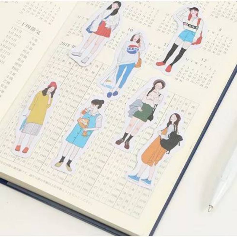 

[5pcs Random] Sticker Orang Deco Journal/ Sticker Perempuan Aesthetic/ Hiasan Buku