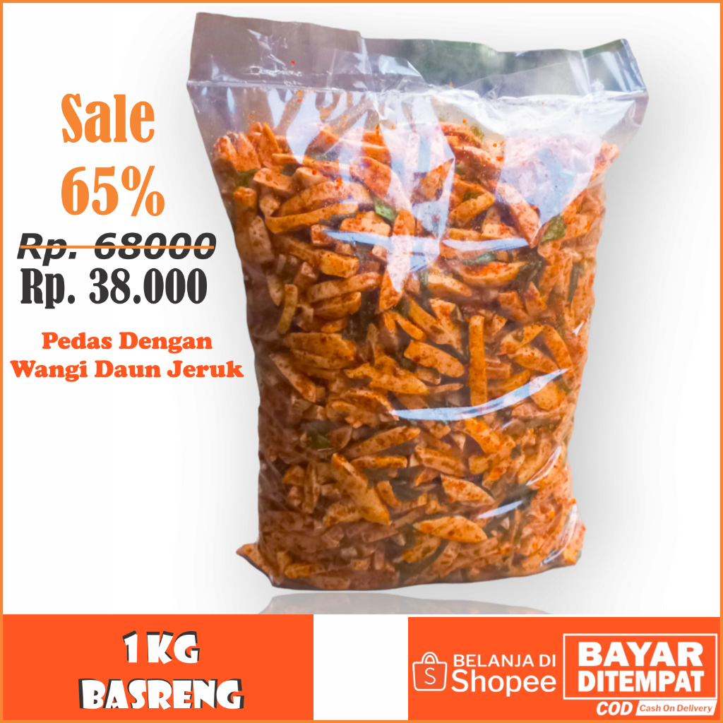 

BASRENG PEDAS WANGI DAUN JERUK BERAT 1 KG