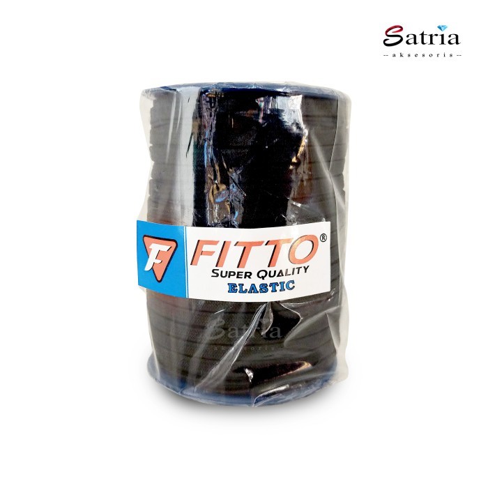 TALI KARET ELASTIC FITTO HITAM SJ4 4mm / TALI KARET KOLOR