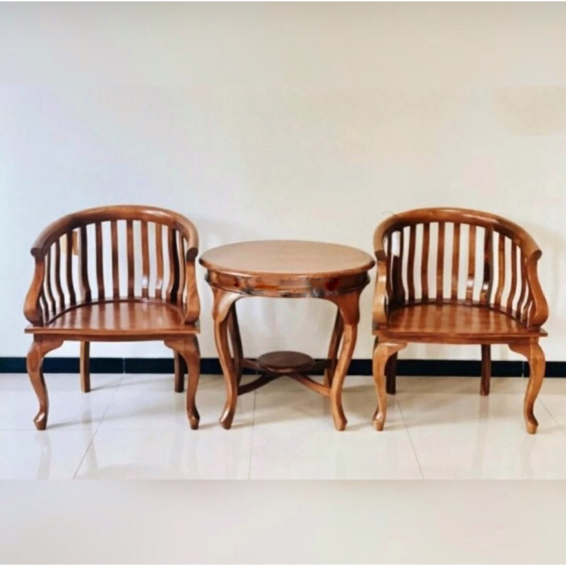 kursi teras betawi lenong kayu jati berkualitas