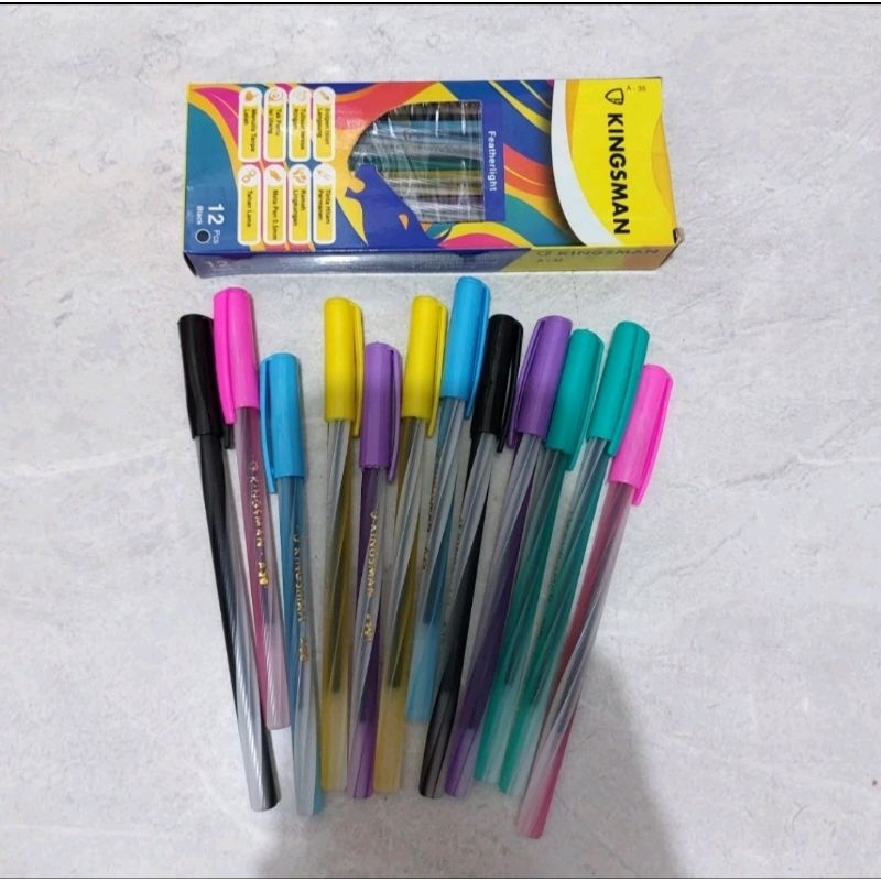 PENA PULPEN ULIR KINGSMAN A35 MURAH 12 PCS