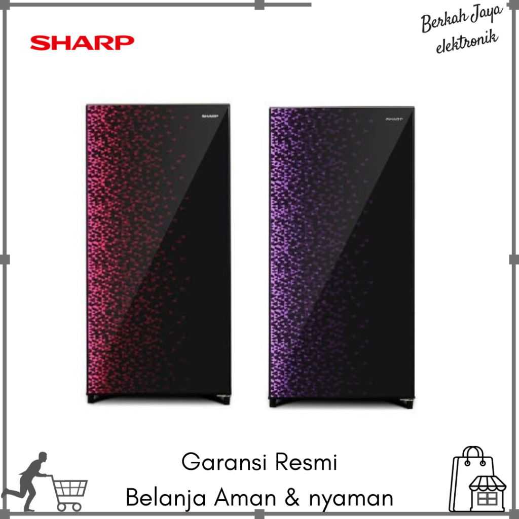 KULKAS SHARP SJX 165MG MERAH/UNGU 1 PINTU