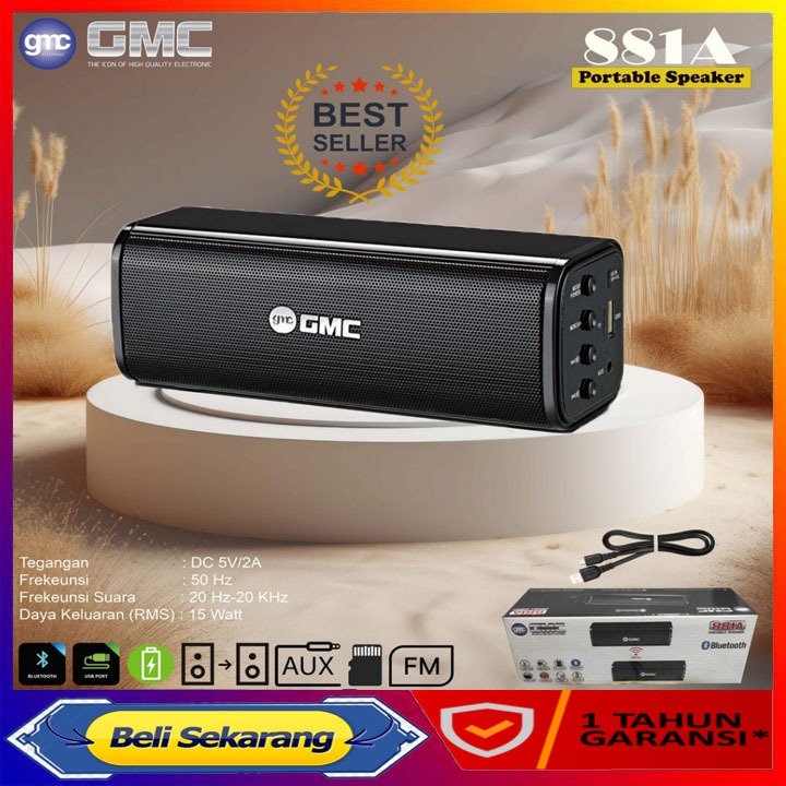 Speaker Bluetooth Portable GMC 881A speaker bluetooth music box suara mantap PROMO