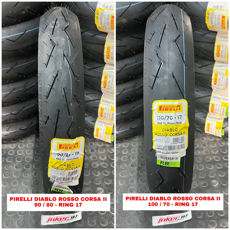 BAN PIRELLI DIABLO ROSSO CORSA II 90/80-17 100/70-17 BAN PIRELLI RING 17
