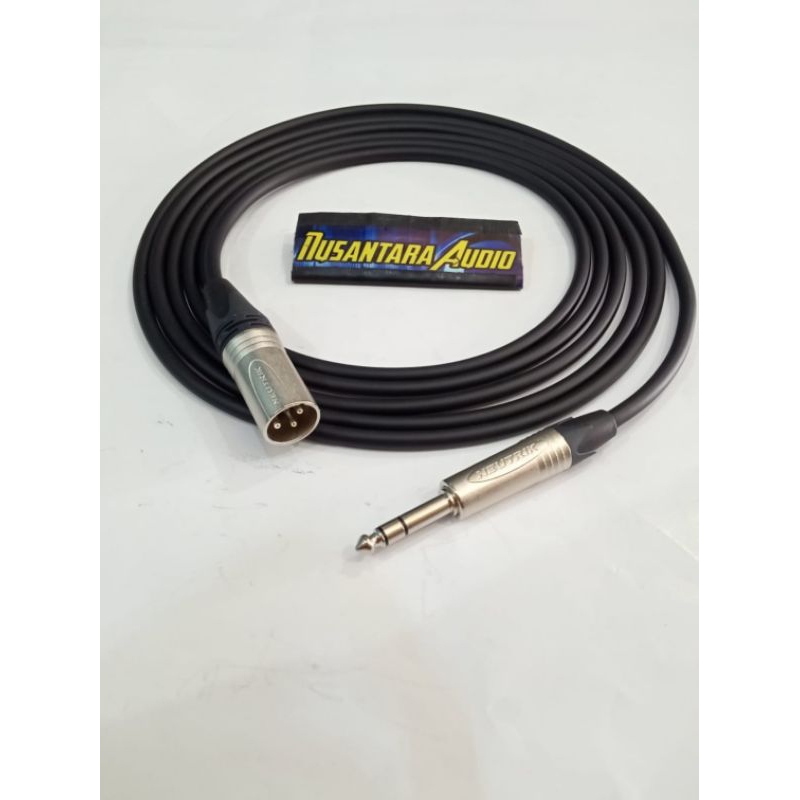 Kabel trs to xlr male 15 meter Mogami 2435 Neutrik Original